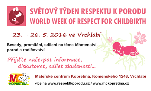 Světový týden respektu k porodu ve Vrchlabí
