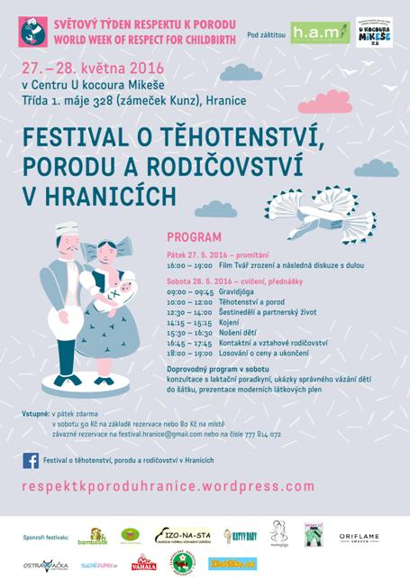 Festival o těhotenství, porodu a rodičovství v Hranicích